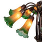Meyda Lighting 24" Wide Amber/Green Pond Lily 12 Light Chandelier