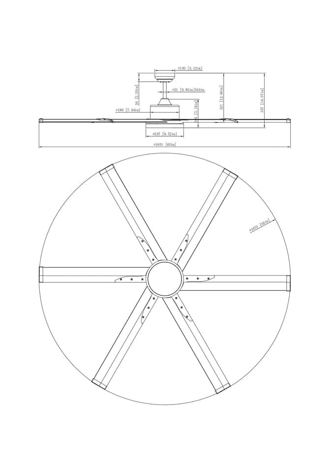 Parrot Uncle 65" Balachandran Modern DC Motor Downrod Mount Ceiling Fan with Lighting and Remote Control