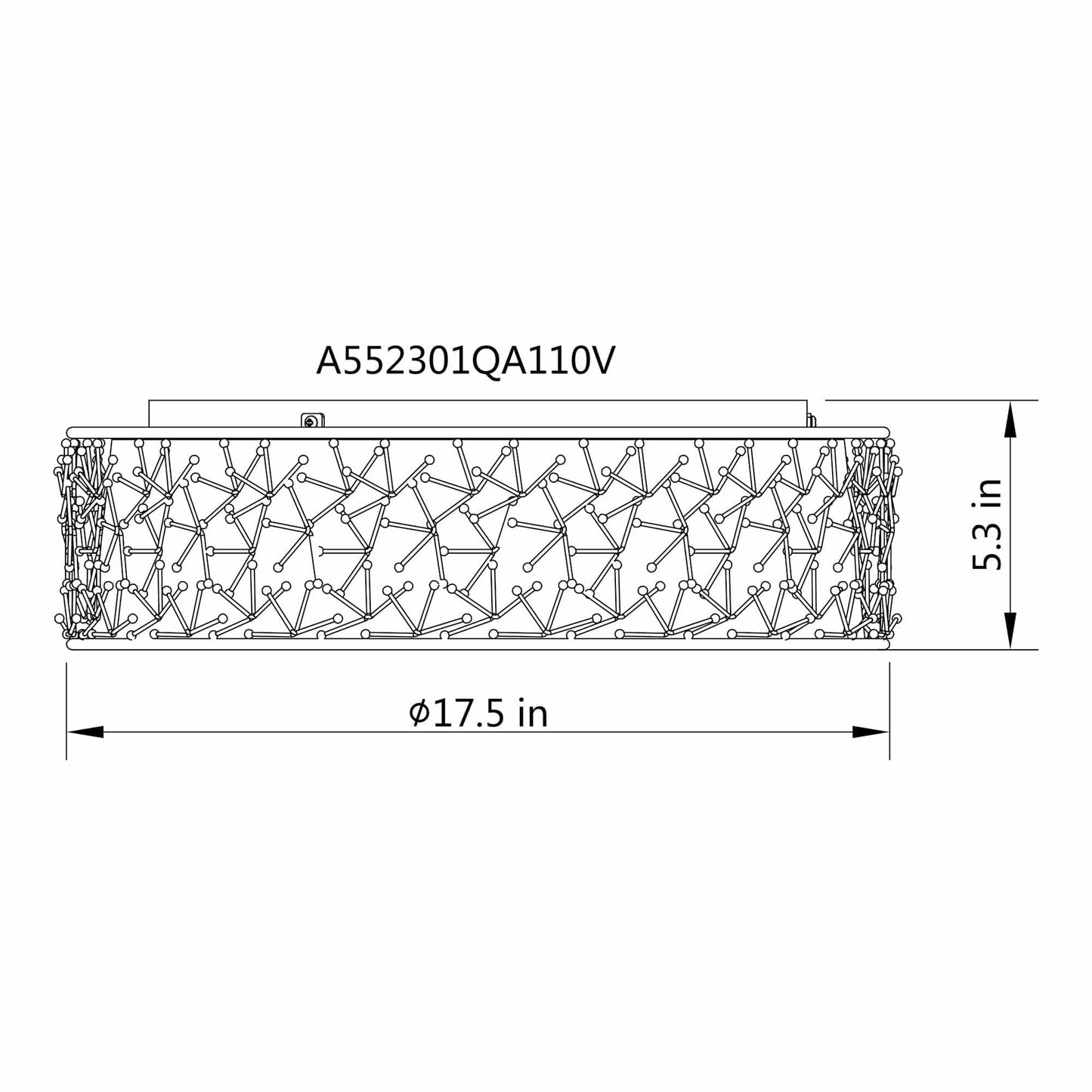 17.5" Modern LED Flush Mount Lighting