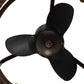 Parrot Uncle 24" Traditional DC Motor Downrod Mount Reversible Ceiling Fan with Lighting and Remote Control