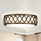 16" Modern Brown LED Flush Mount Lighting