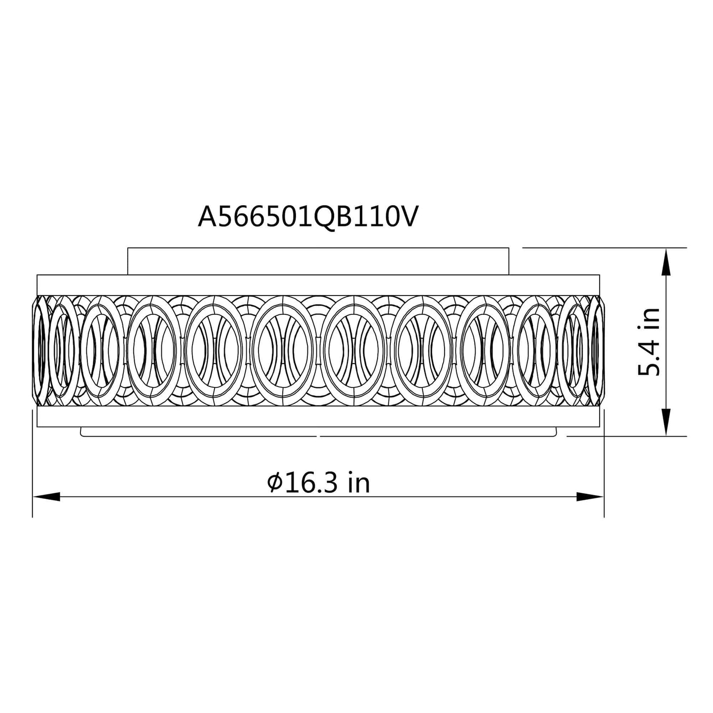 16" Modern Brown LED Flush Mount Lighting