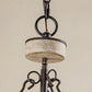 Chokio 3-Light Distressed White Drum Chandelier