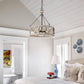 Chokio 3-Light Distressed White Drum Chandelier