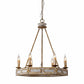 6-Light Farmhouse Wooden Pendant Lighting