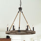 6-Light Farmhouse Wooden Pendant Lighting