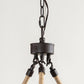 6-Light Farmhouse Wooden Pendant Lighting