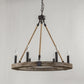 6-Light Farmhouse Wooden Pendant Lighting