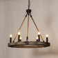 6-Light Farmhouse Wooden Pendant Lighting