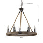 6-Light Farmhouse Wooden Pendant Lighting