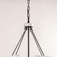 4-Light Distressed White Wooden Drum Chandelier