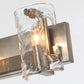 Modern 3-Light Nickle Wall Sconce with Glass Shade