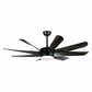 Parrot Uncle  60" Thank Integrated LED Black Ceiling Fan