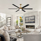 Parrot Uncle 72" Bankston Modern DC Motor Downrod Mount Reversible Ceiling Fan with Lighting and Remote Control