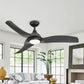 Parrot Uncle 52" Industrial DC Motor Downrod Mount Reversible Ceiling Fan with LED Lighting and Remote Control