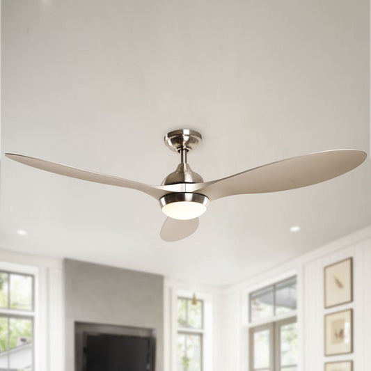 Parrot Uncle 56" Bernardino Modern Reversible Ceiling Fan with Lighting and Remote Control