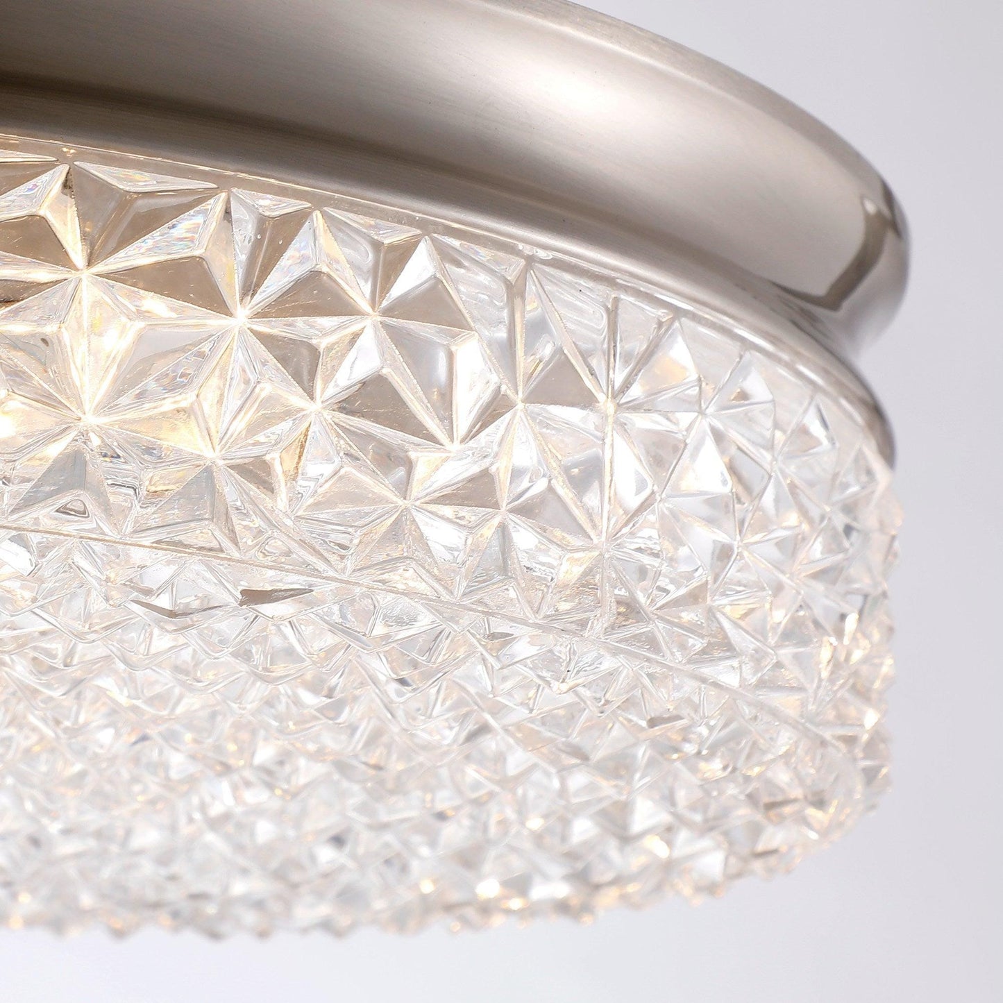 12" Crystal LED Flush Mount Ceiling Light