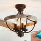 4-Light Industrial Ceiling Light