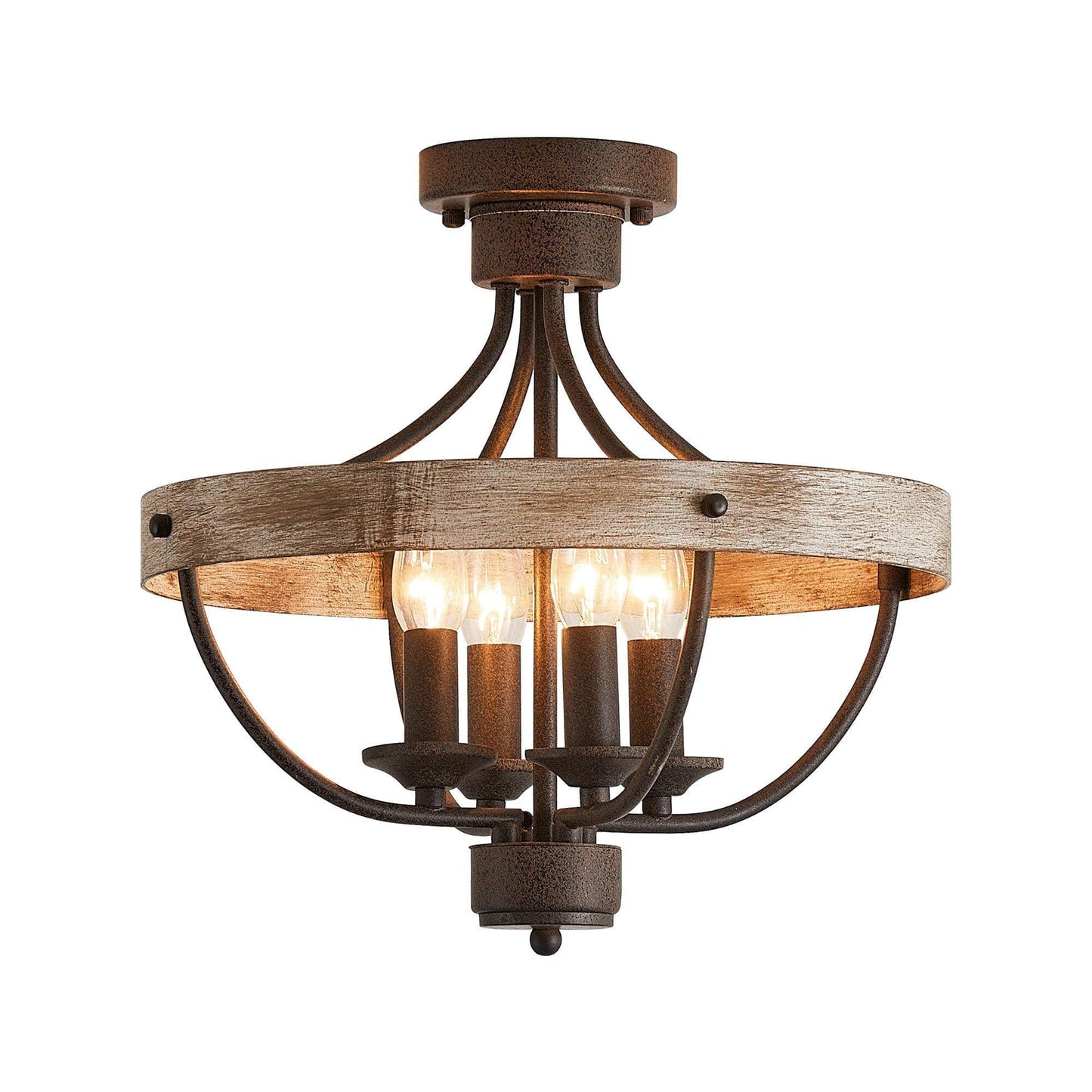 4-Light Industrial Ceiling Light