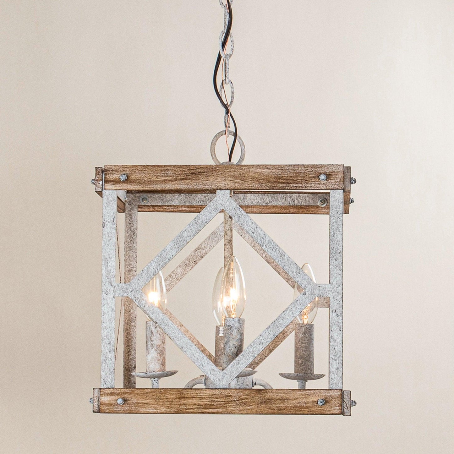 4-Light Farmhouse White Pendant Lighting