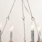 6-Light Modern Wood Wheel Chandelier