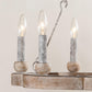 6-Light Modern Wood Wheel Chandelier