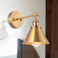 1-Light Rhem Brass Wall Sconce Light