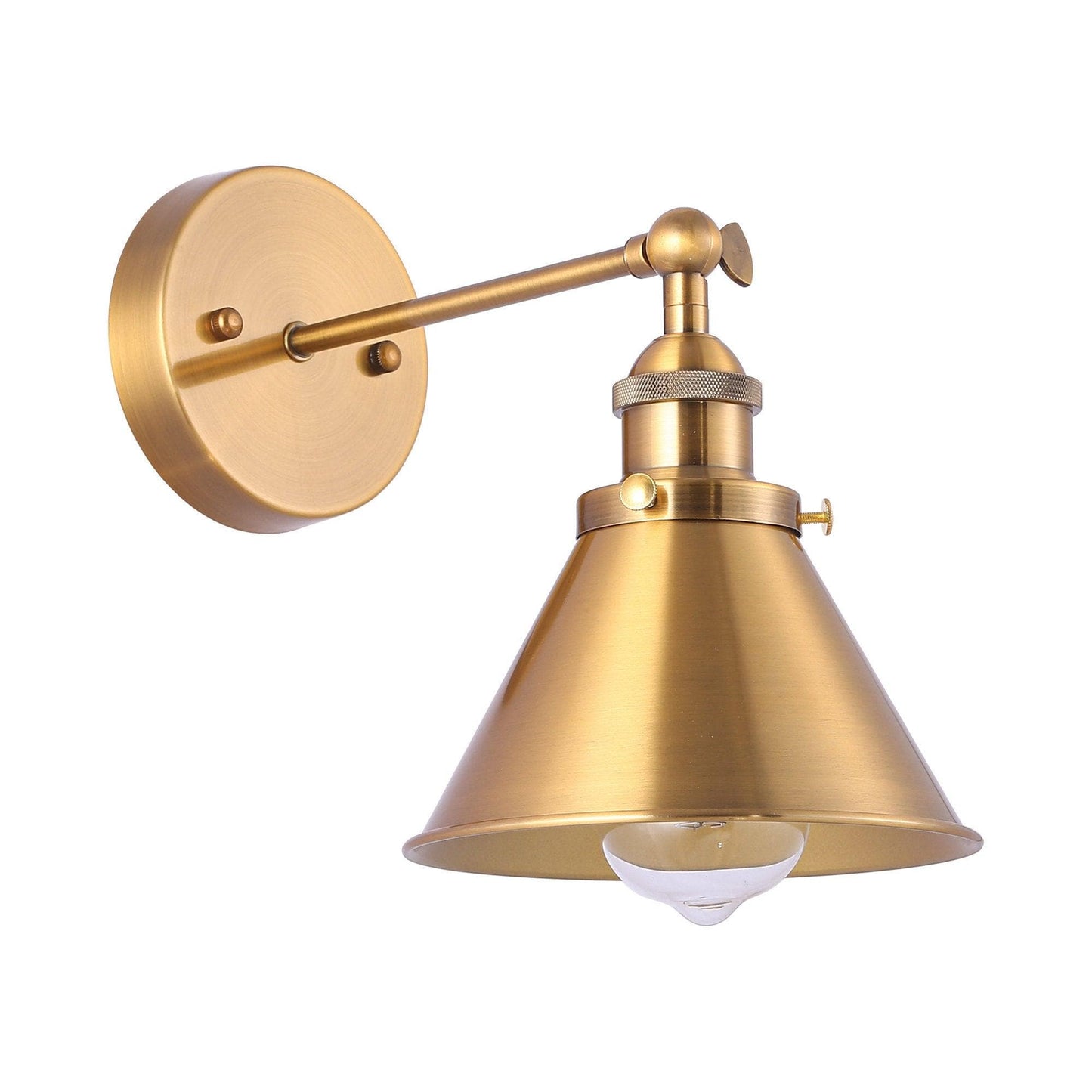 1-Light Rhem Brass Wall Sconce Light