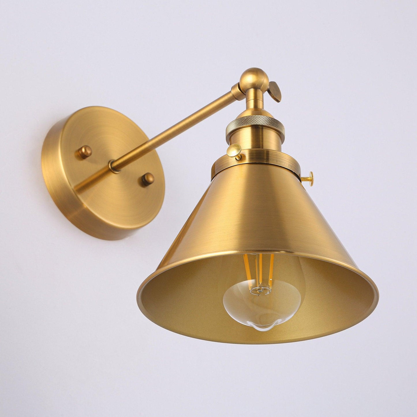 1-Light Rhem Brass Wall Sconce Light