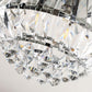 Norrington 3-Light Chrome Flush Mount Chandelier with Crystal Shades