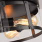 Black 3-Light Farmhouse Flush Mount Ceiling Light