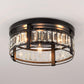 3-Light Modern Crystal Flush Mount Ceiling Light