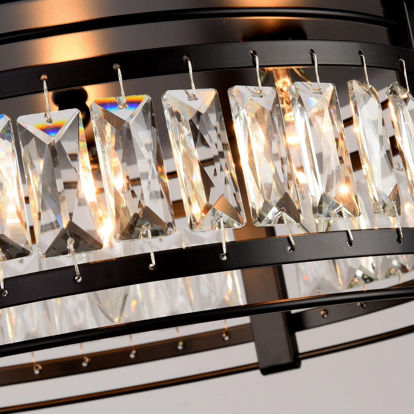 3-Light Modern Crystal Flush Mount Ceiling Light