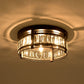 3-Light Modern Crystal Flush Mount Ceiling Light