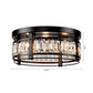 3-Light Modern Crystal Flush Mount Ceiling Light