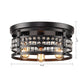 Antique Black 3-Light Modern Drum Flush Mount Light