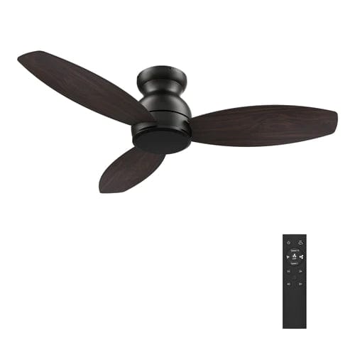 Carro USA Stanley 48 inch 3-Blade Flush Mount Ceiling Fan with Remote Control