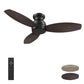 Carro USA Stanley 48 inch 3-Blade Flush Mount Ceiling Fan with Remote Control