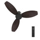 Carro USA Stanley 48 inch 3-Blade Flush Mount Ceiling Fan with Remote Control