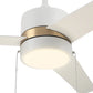 Carro USA Flint 52 inch 3-Blade Ceiling Fan with LED Light Kit and Pull Chain