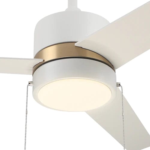 Carro USA Flint 52 inch 3-Blade Ceiling Fan with LED Light Kit and Pull Chain