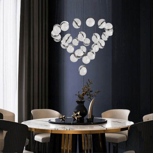 James R. Moder Lighting LED Crystal Ice 27 Crystal Balls Chandelier