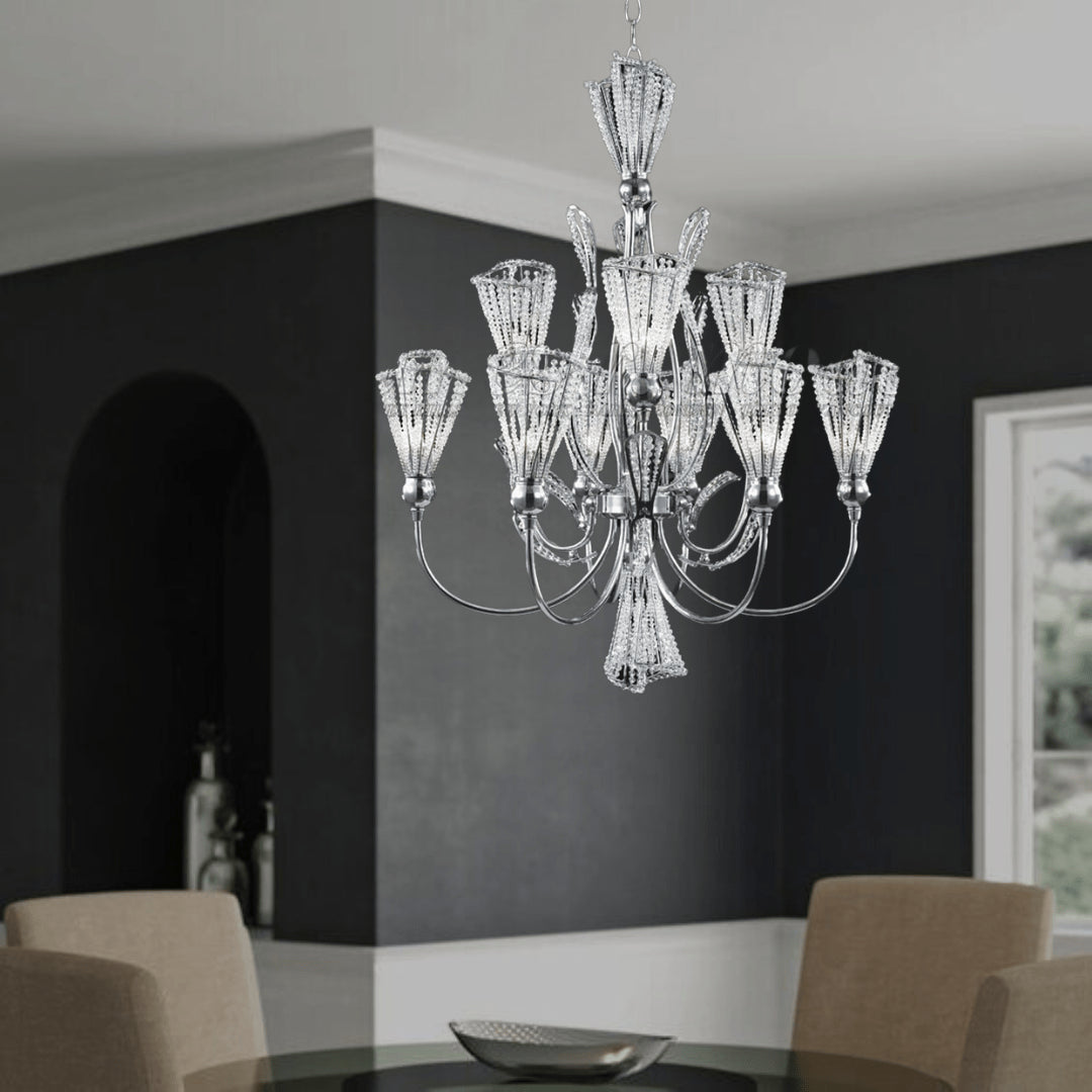 James R. Moder Lighting Jewelry Collection 9 Light Chandelier