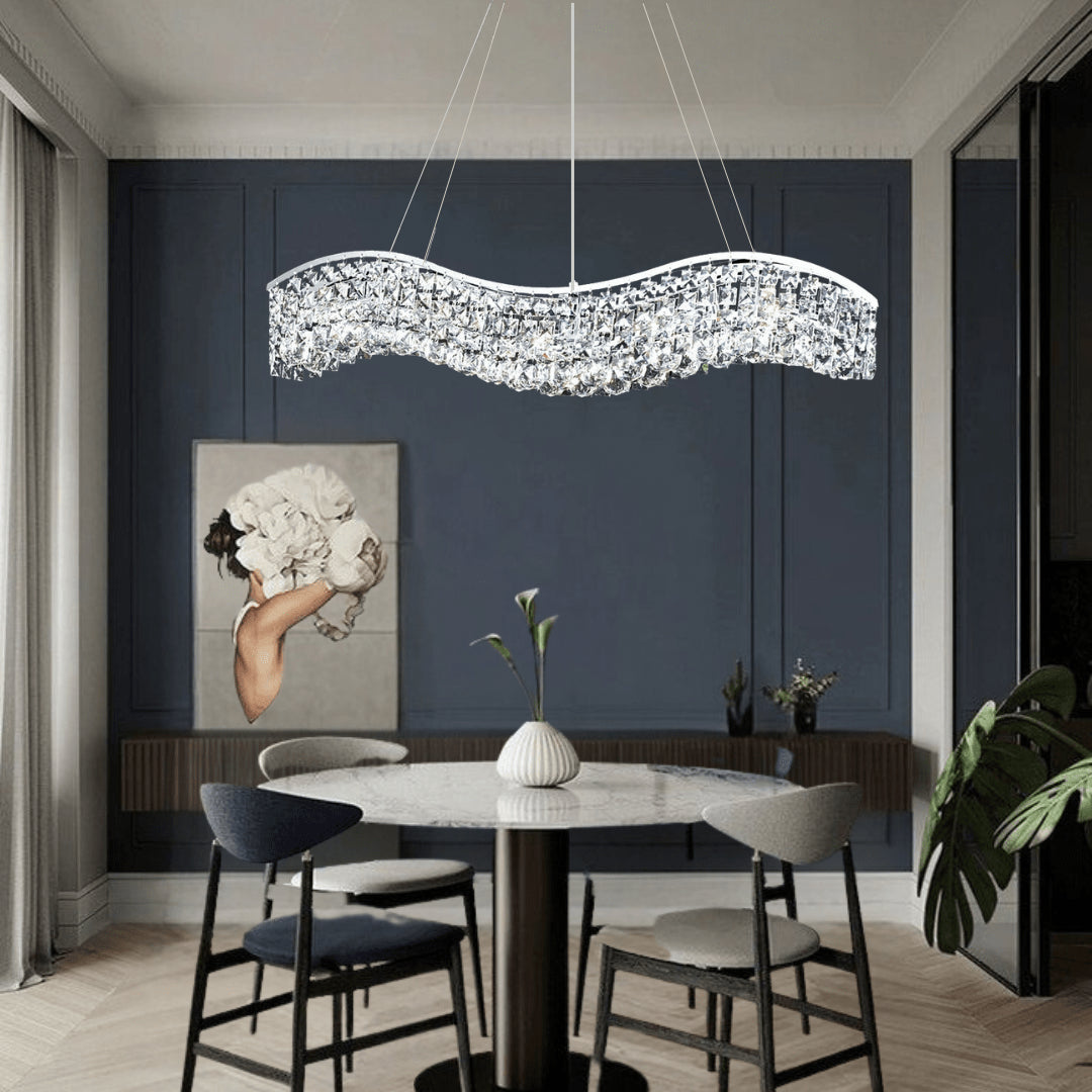 James R. Moder Lighting Contemporary Wave Chandelier