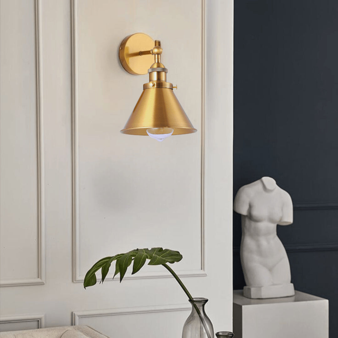 1-Light Rhem Brass Wall Sconce Light