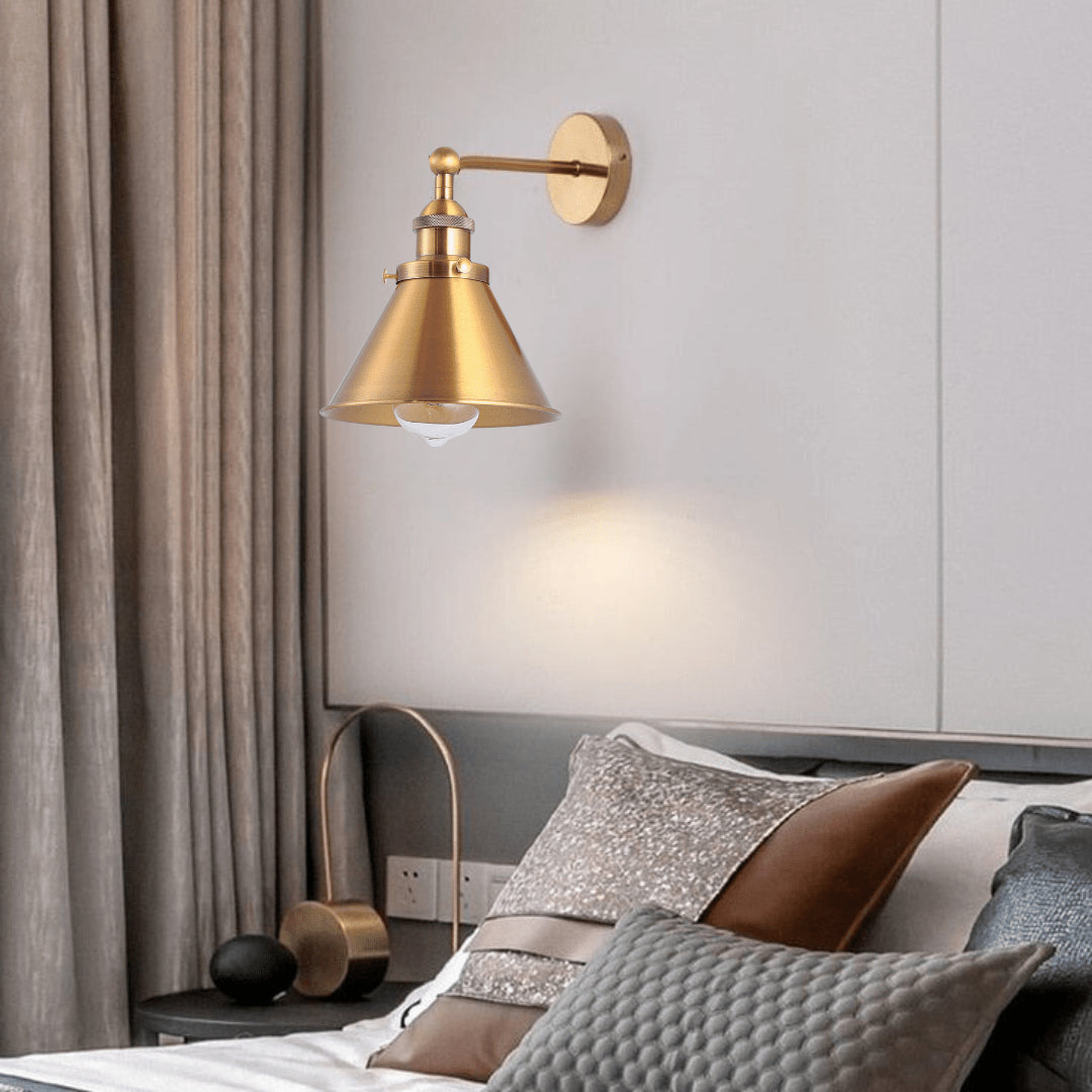 1-Light Rhem Brass Wall Sconce Light