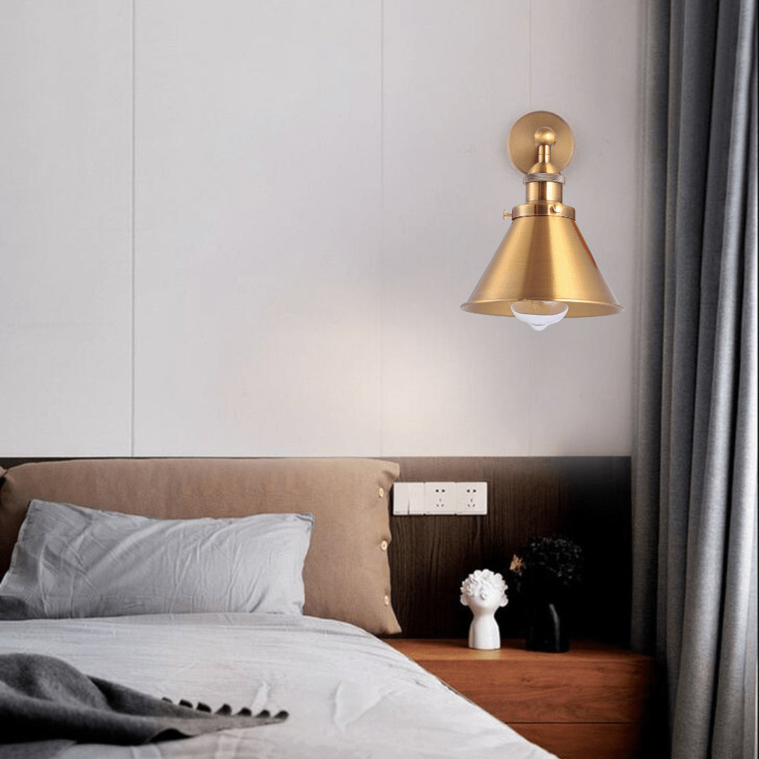 1-Light Rhem Brass Wall Sconce Light