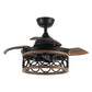 Parrot Uncle 36" Mirelle Farmhouse Downrod Mount Ceiling Fan with Lighting and Wall Control