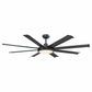 Parrot Uncle 60" Modern DC Motor Downrod Mount Ceiling Fan with Lighting and Remote Control