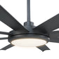 Parrot Uncle 60" Modern DC Motor Downrod Mount Ceiling Fan with Lighting and Remote Control